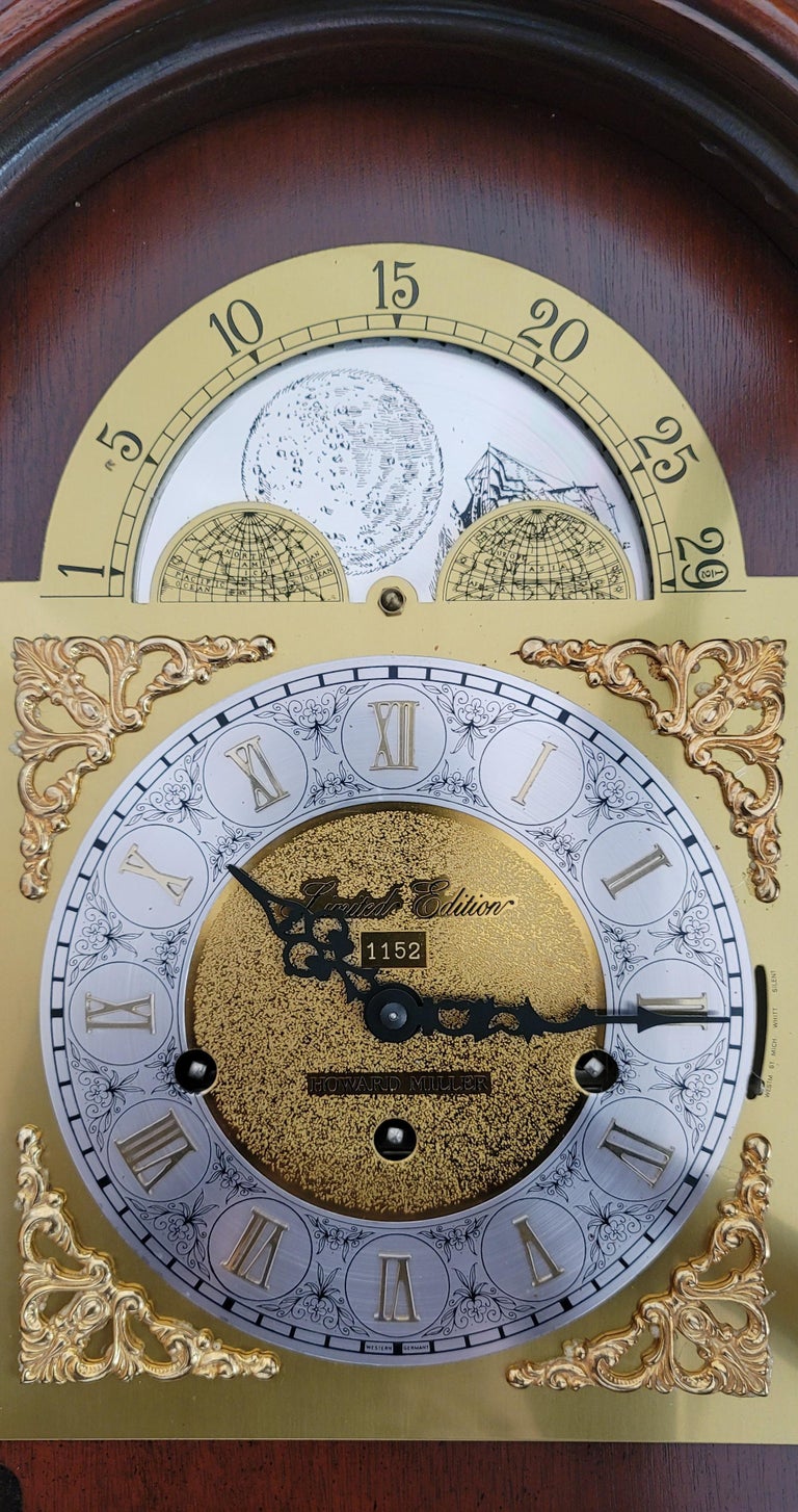 1982 Howard Miller Limited Edition Mahogany Hourglass II Mantle Clock