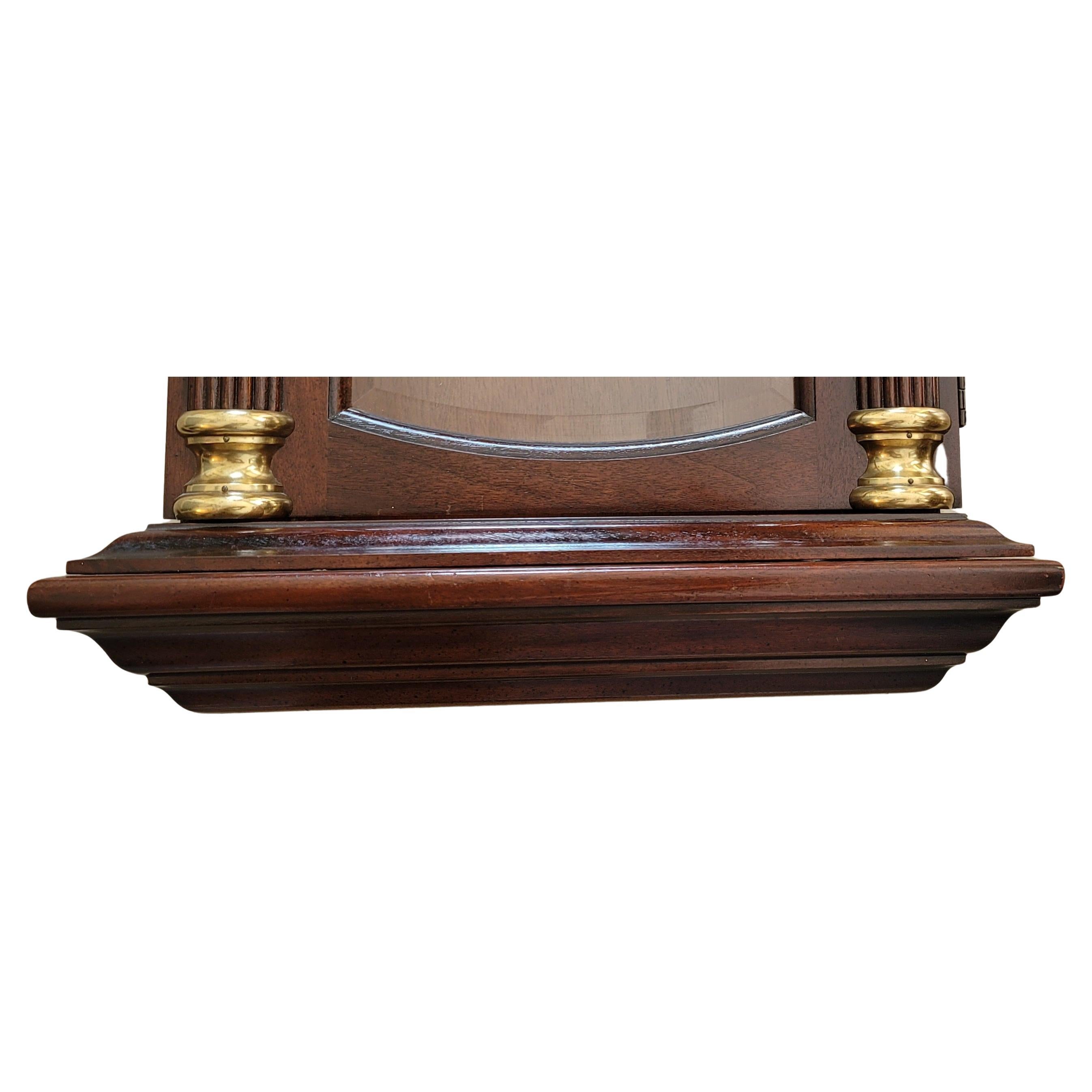 Modern 1982 Howard Miller Limited Edition Mahogany Hourglass II Mantle Clock For Sale