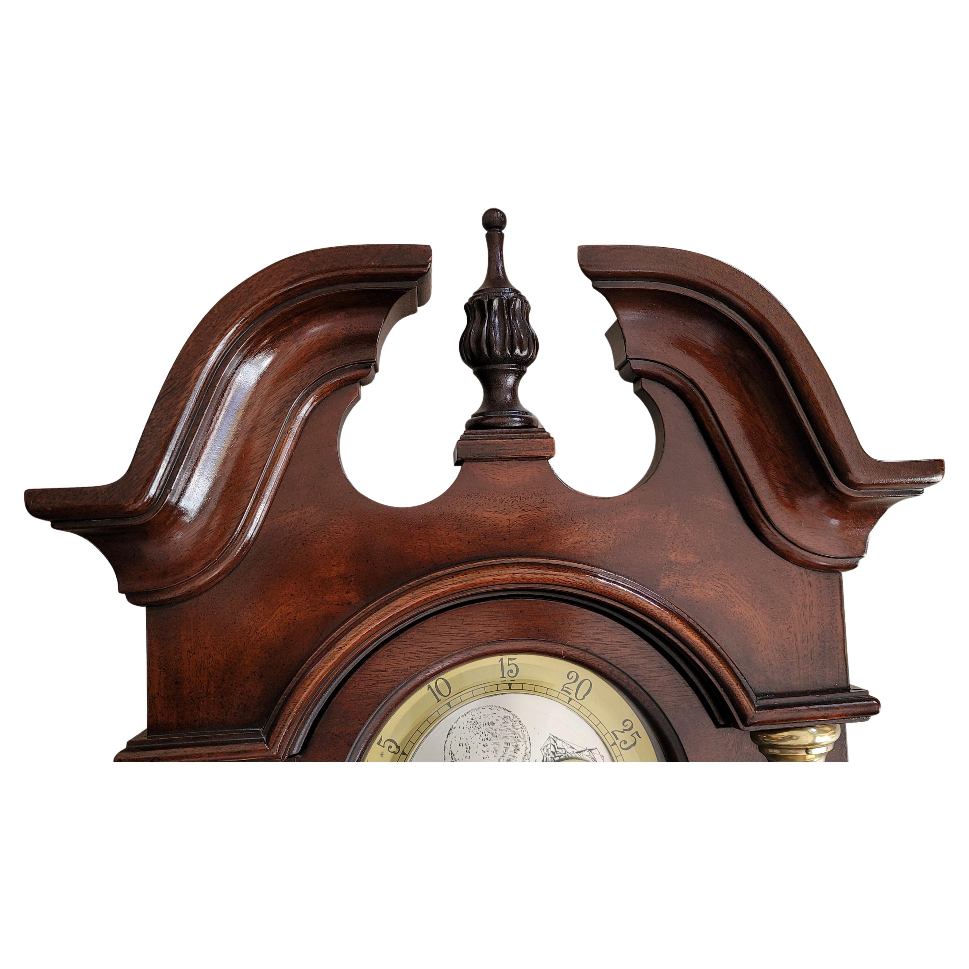 American 1982 Howard Miller Limited Edition Mahogany Hourglass II Mantle Clock For Sale