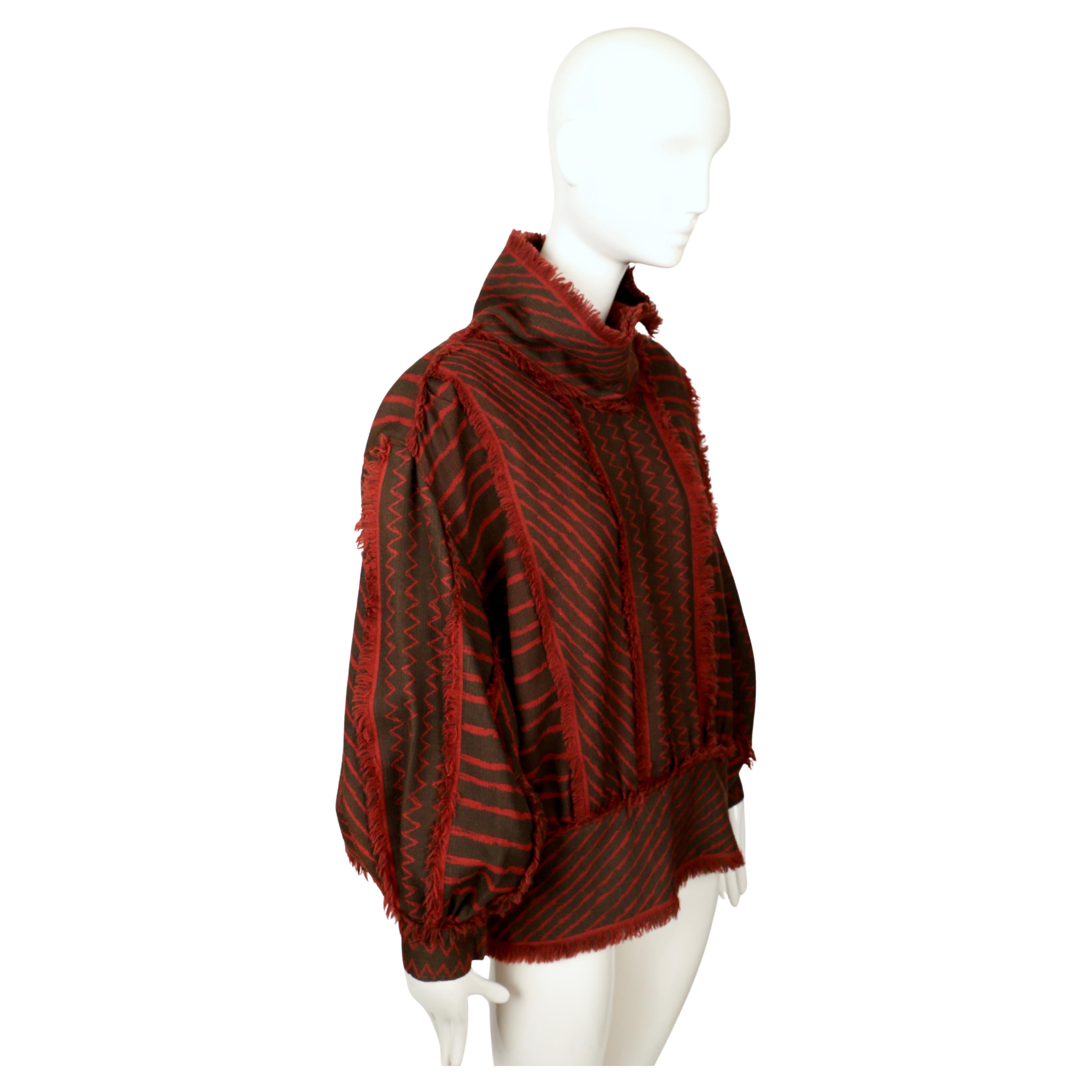 1982 ISSEY MIYAKE top RUNWAY in stile samurai africano in tela di fango intrecciata In condizioni buone in vendita a San Fransisco, CA