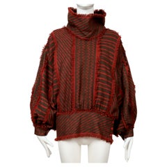1982 ISSEY MIYAKE top RUNWAY in stile samurai africano in tela di fango intrecciata