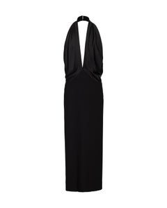 1982 James Galanos Black Gown with Open Back