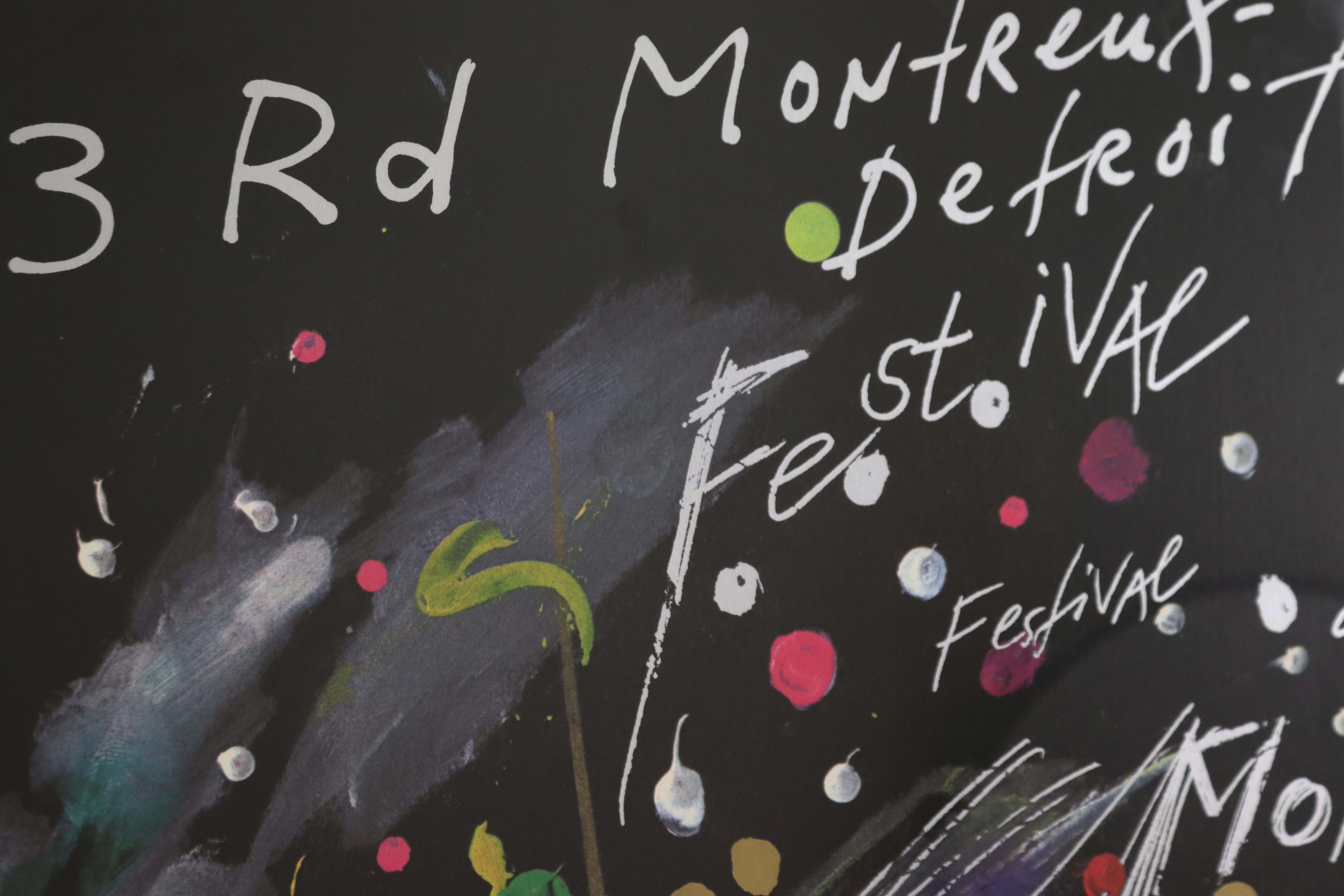 Paper 1982 Jean Tinguely 3rd Montreux Detroit Jazz Festival Poster