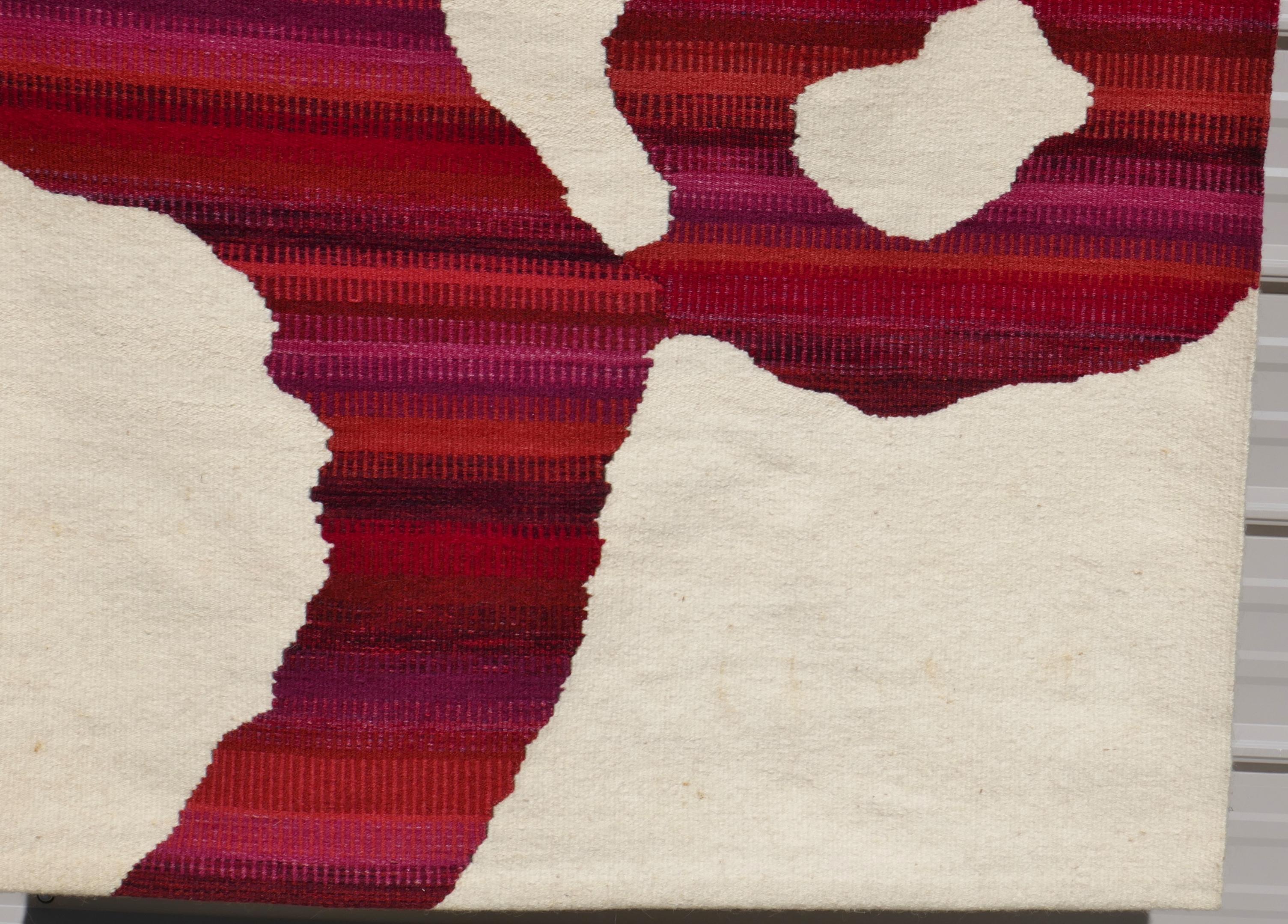 1982 Kathy Merten Handgewebte Wolle Wandteppich Abstrakte Moderne Kunst Textil im Angebot 5