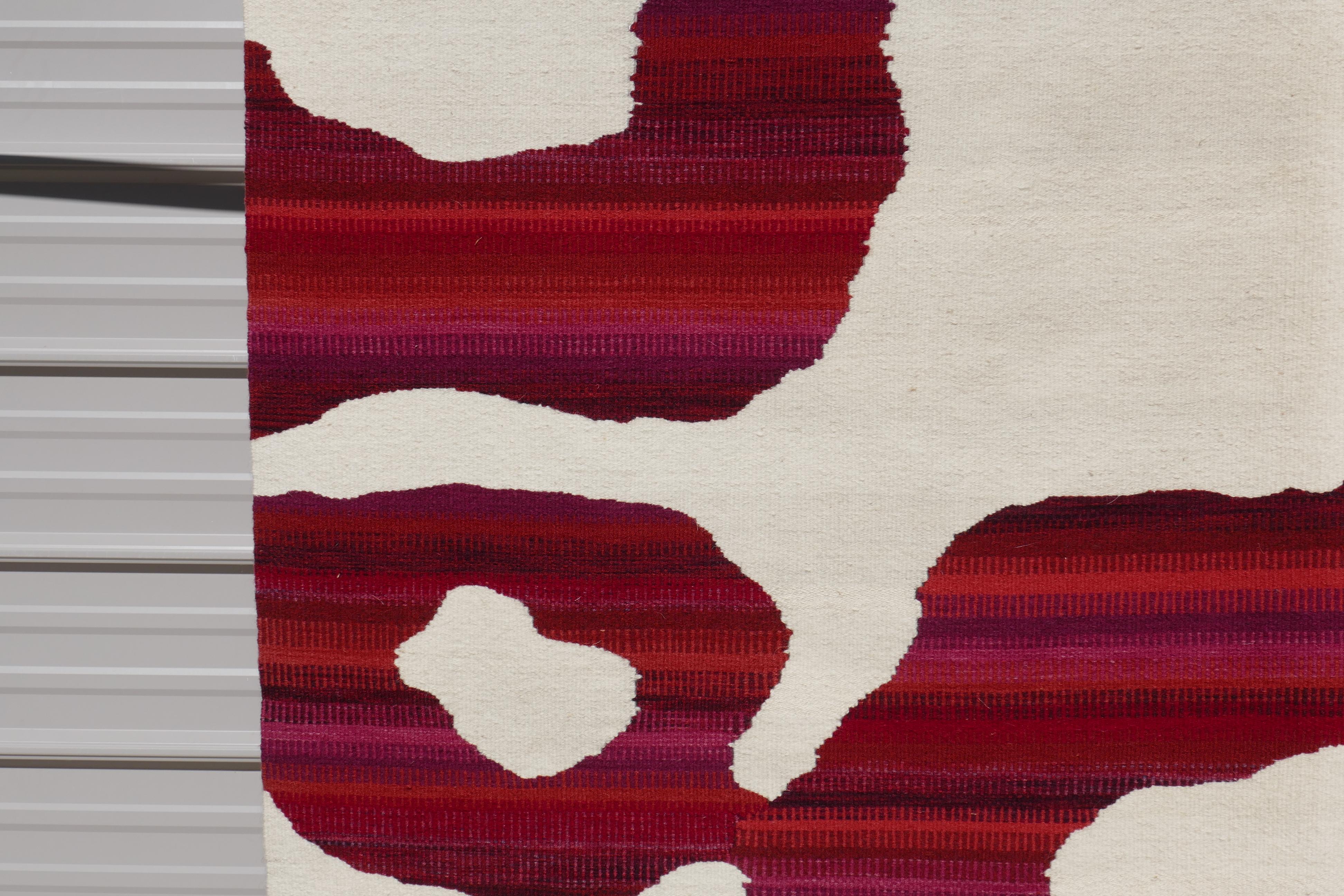 1982 Kathy Merten Handgewebte Wolle Wandteppich Abstrakte Moderne Kunst Textil im Angebot 10