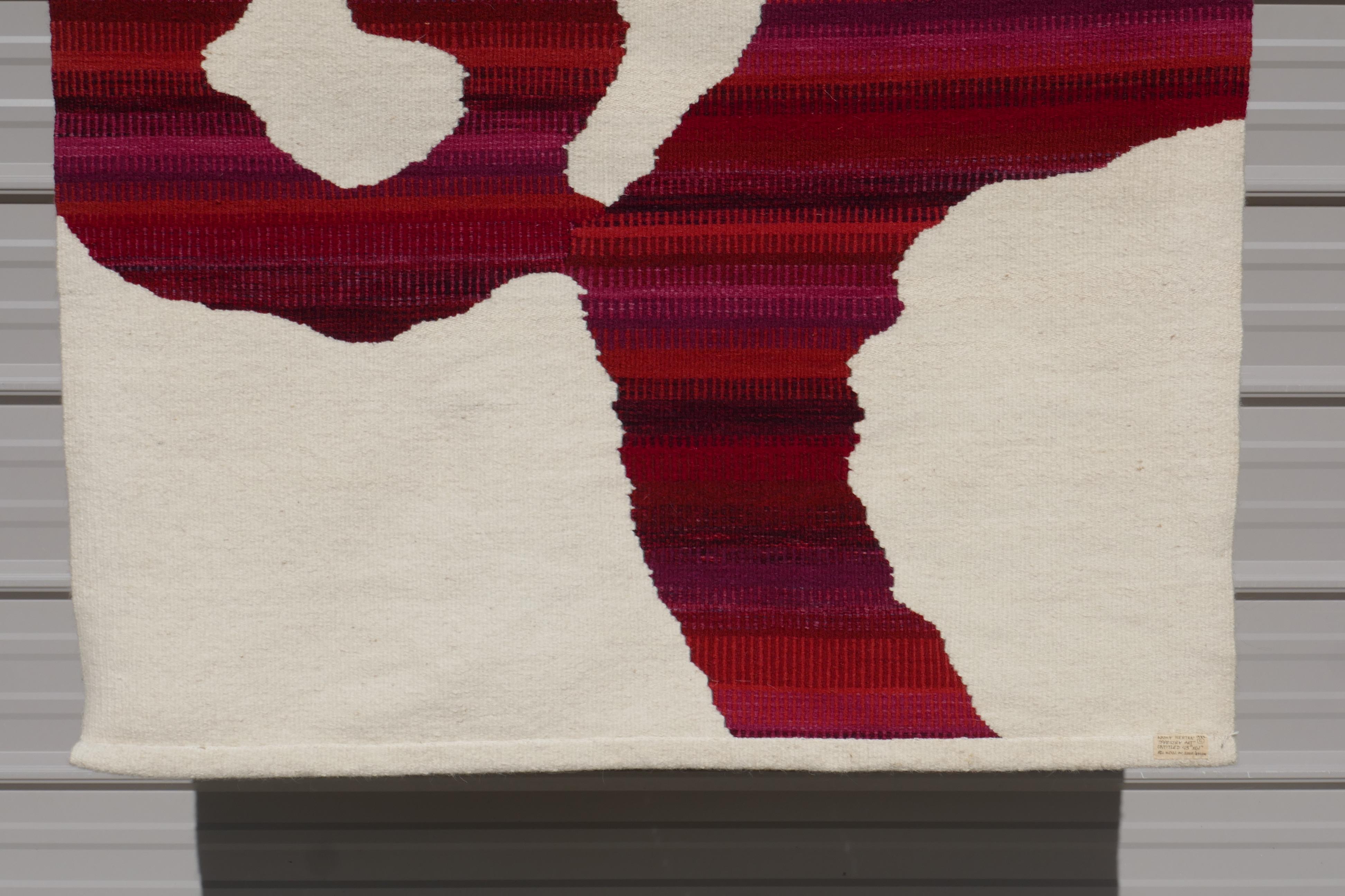 1982 Kathy Merten Handgewebte Wolle Wandteppich Abstrakte Moderne Kunst Textil im Angebot 12