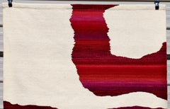 1982 Kathy Merten Hand-Woven Wool Wall Tapestry Abstract Modern Art Textile