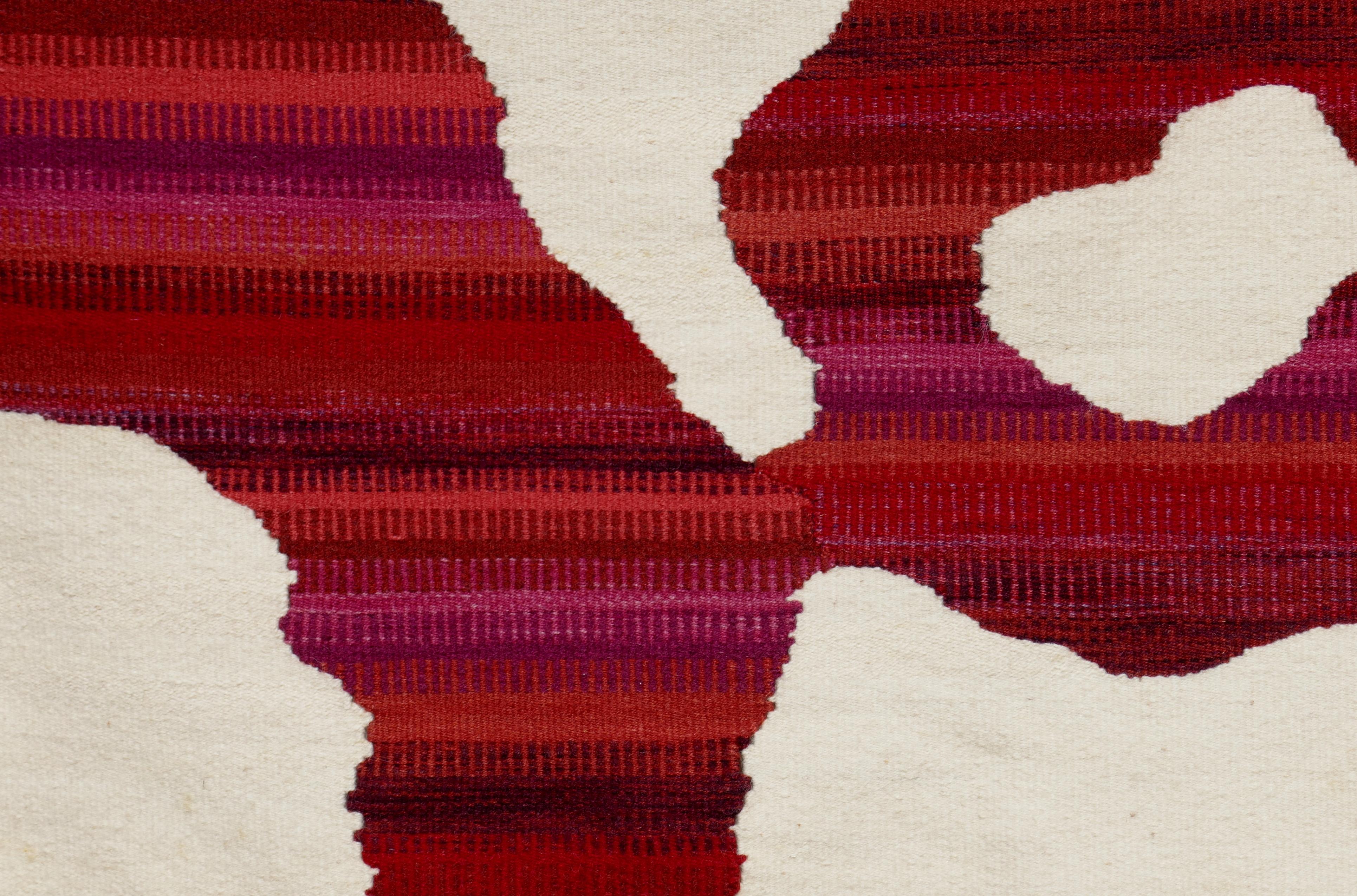 1982 Kathy Merten Handgewebte Wolle Wandteppich Abstrakte Moderne Kunst Textil im Angebot 4