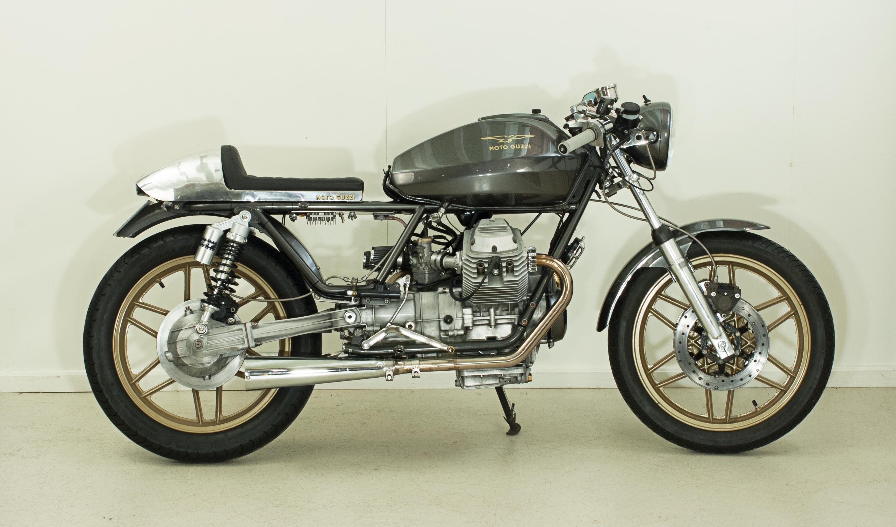English 1982 Moto Guzzi Cafe Racer V50 Italian Motorcycle For Sale