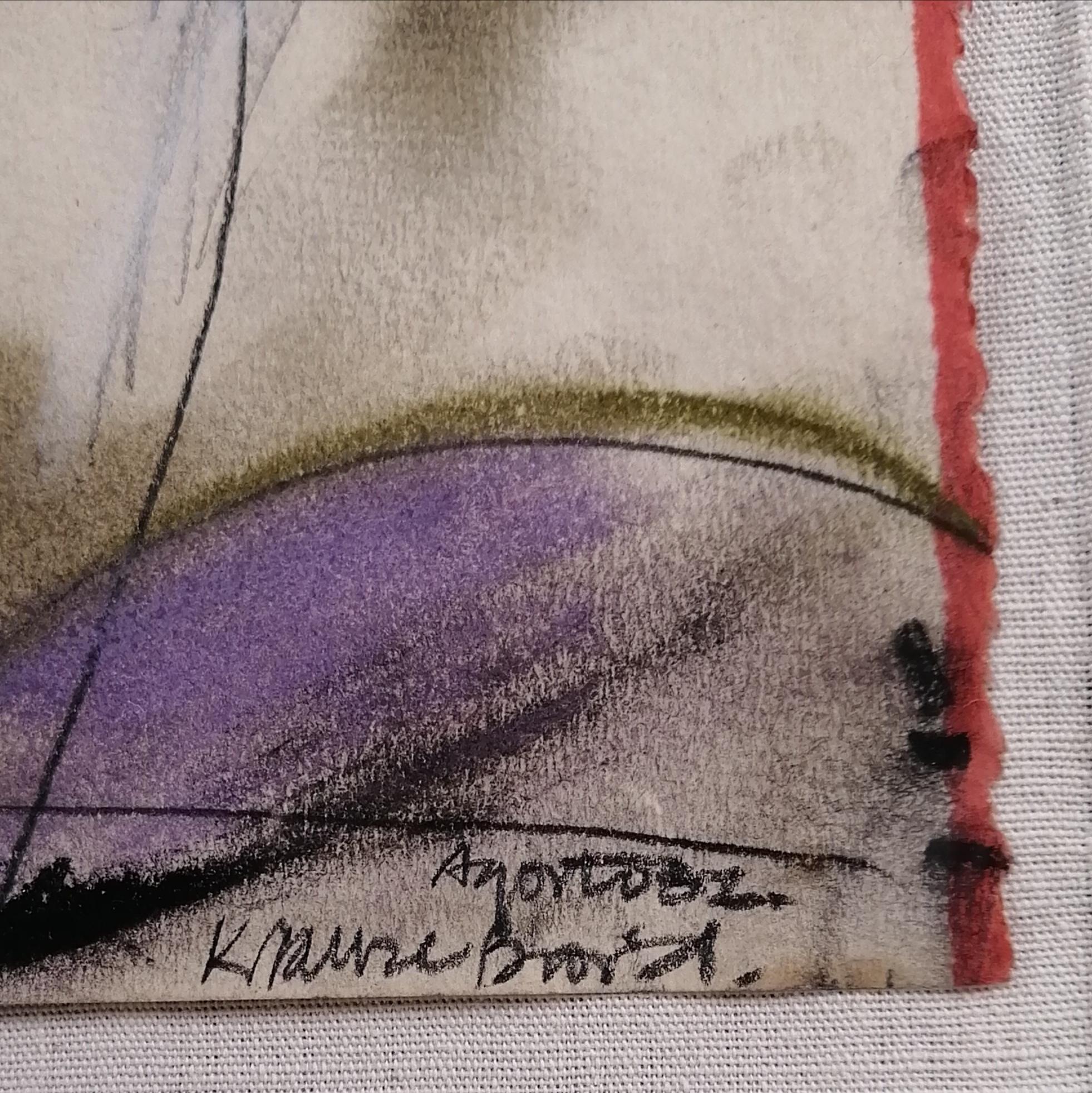 Ein Pastell auf Papier der mexikanischen Malerin Perla Krauze. Das Pastellgemälde zeigt eine Palette von Ocker, Rosa, Schwarz und Weiß. Das Gemälde ist signiert und datiert Agosto 1982 auf der unteren rechten Seite und gerahmt.

Abmessungen des