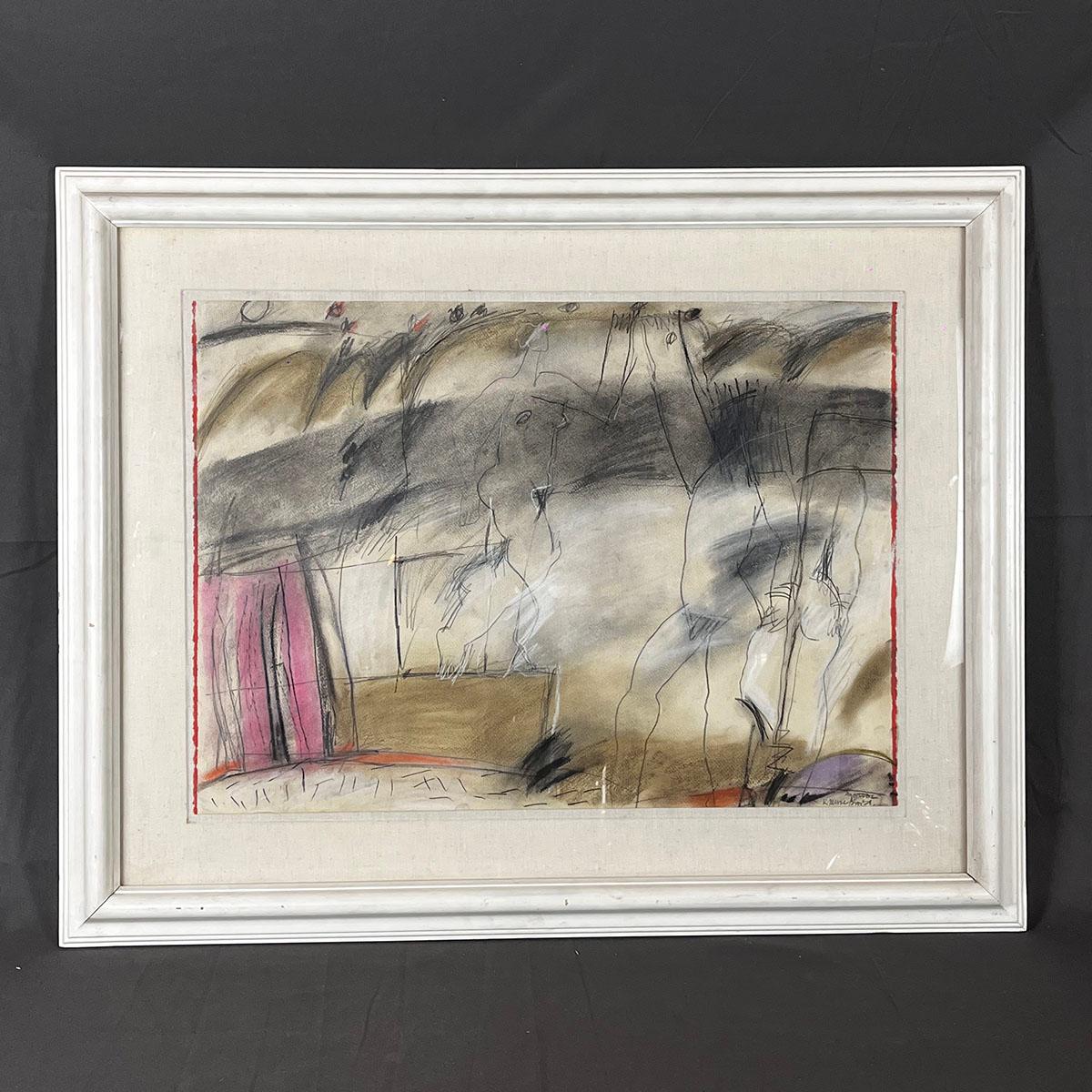 1982 Perla Krauze Ohne Titel Pastell auf Papier Gemälde (Ende des 20. Jahrhunderts) im Angebot