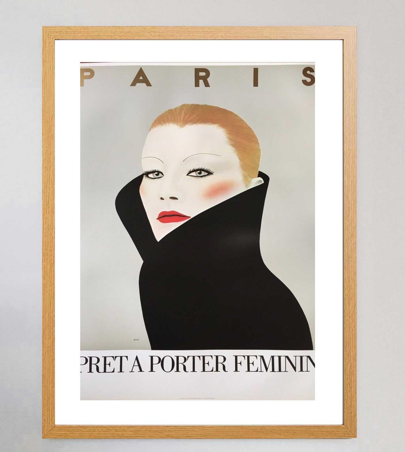 Français Affiche vintage originale Pret A Porter Feminin Razzia, 1982 en vente