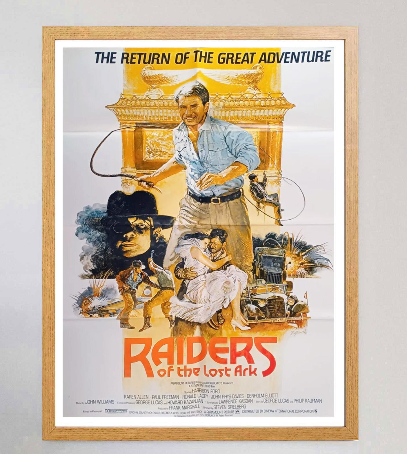 American 1982 Raiders of the Lost Ark Original Vintage Poster For Sale