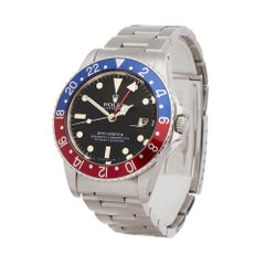 1982 Rolex GMT-Master Pepsi Stainless Steel 16750 Wristwatch