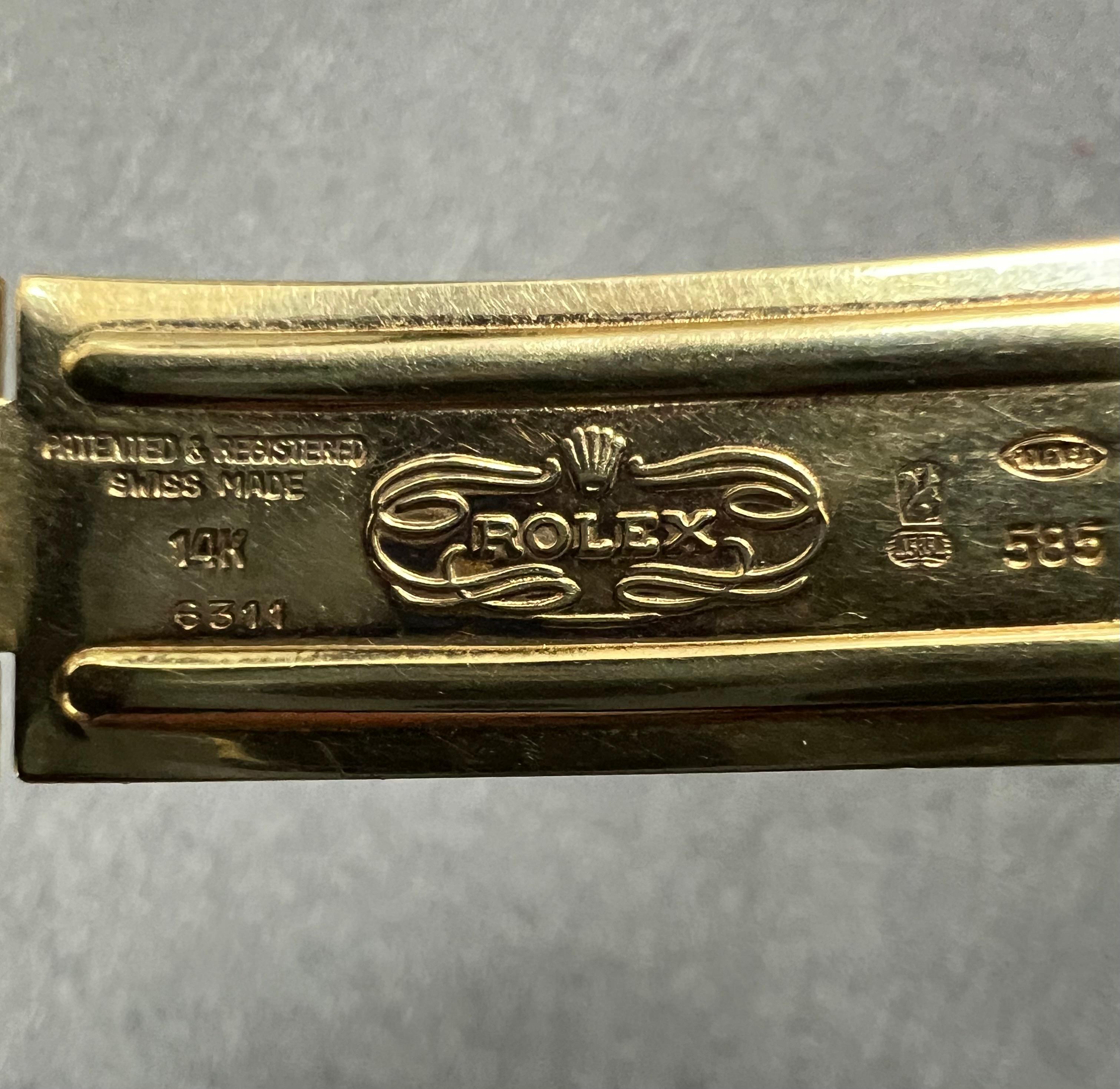 1982 Rolex Oyster Perpetual Date 14k Yellow Gold Wristwatch 6