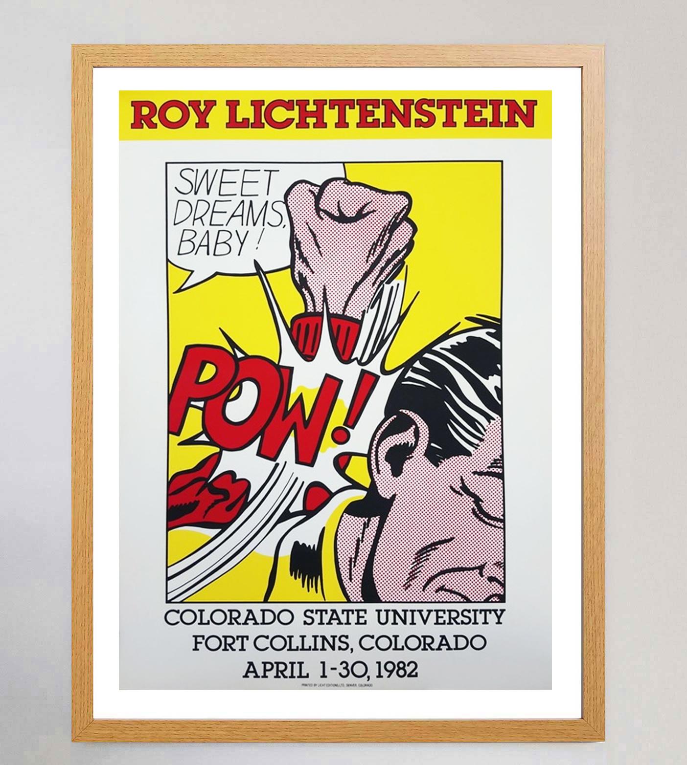 American 1982 Roy Lichtenstein - Sweet Dreams Baby - Colorado State Original Poster For Sale
