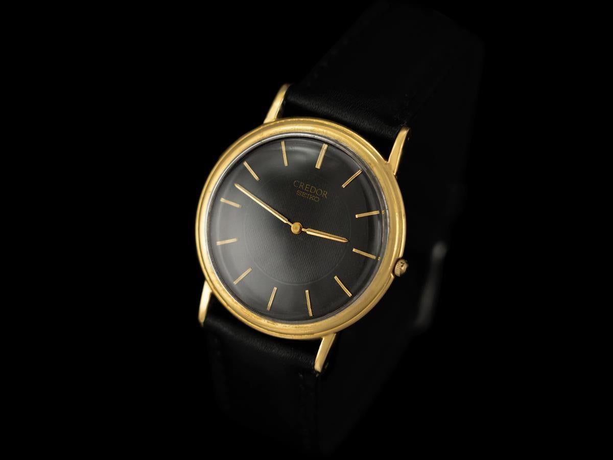 1982 Seiko Credor Vintage 18K Gold - Owned & Worn By Yankee Great Lefty Gomez In Good Condition For Sale In Suwanee, GA