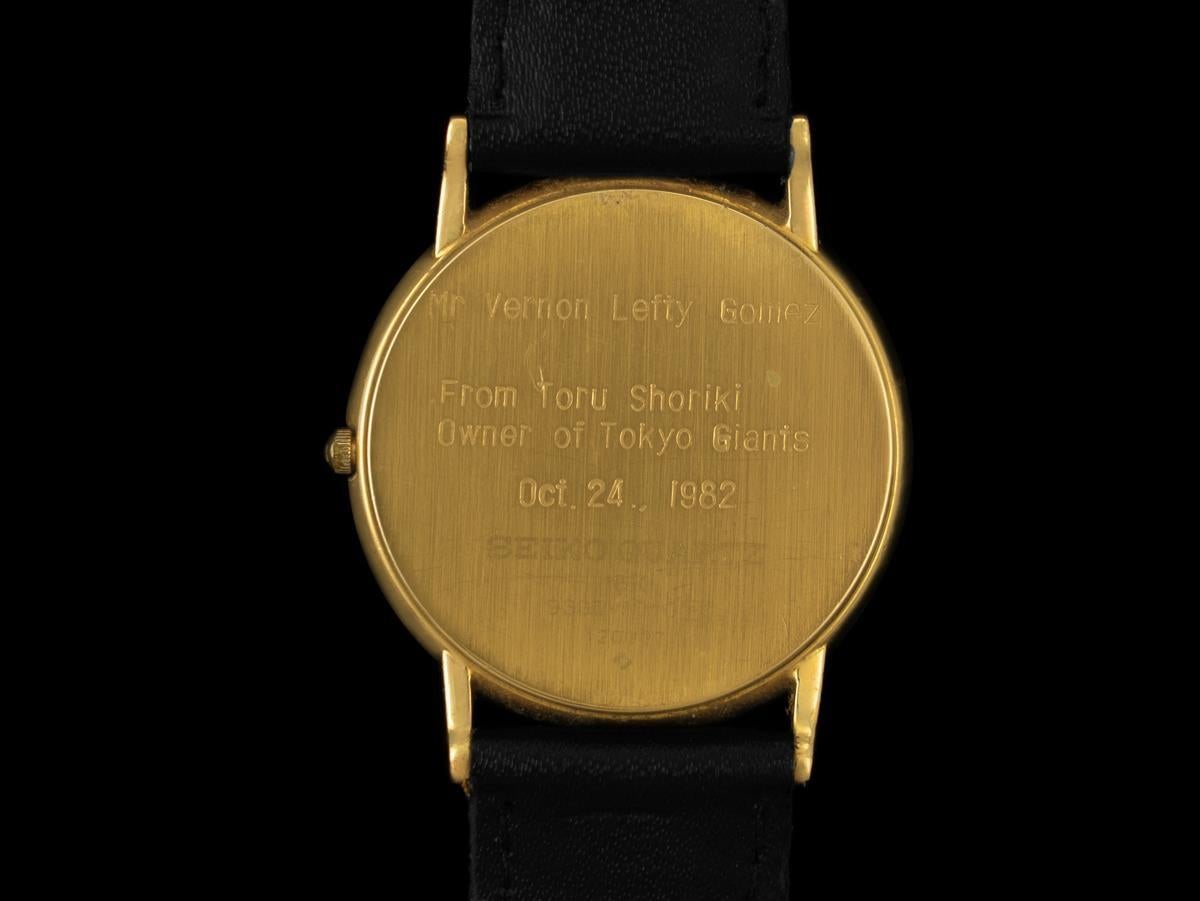1982 Seiko Credor Vintage 18K Gold - Owned & Worn By Yankee Great Lefty Gomez For Sale 2