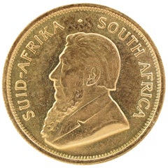Vintage 1982 Sud-Afrika South Africa 1/4 Oz Fine Gold Krugerrand Coin Fyngoud Stag 8.5g