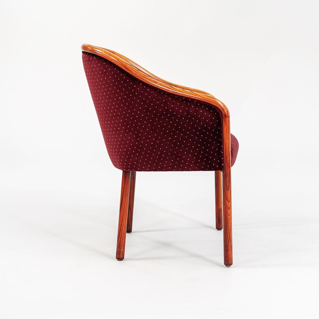 Late 20th Century 1982 Ward Bennett for Brickel Associates Bankers Chair in Lacquered Ash & Mohair For Sale