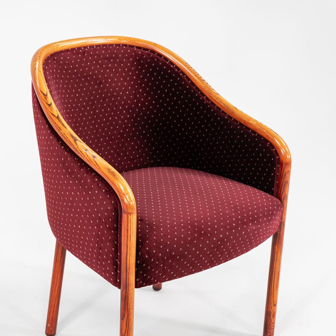 Foam 1982 Ward Bennett for Brickel Associates Bankers Chair in Lacquered Ash & Mohair For Sale