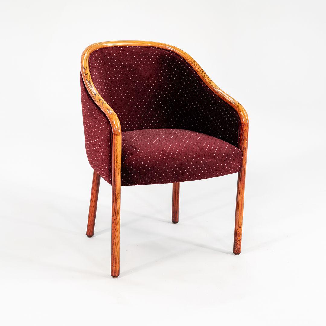 1982 Ward Bennett for Brickel Associates Bankers Chair in Lacquered Ash & Mohair For Sale 1