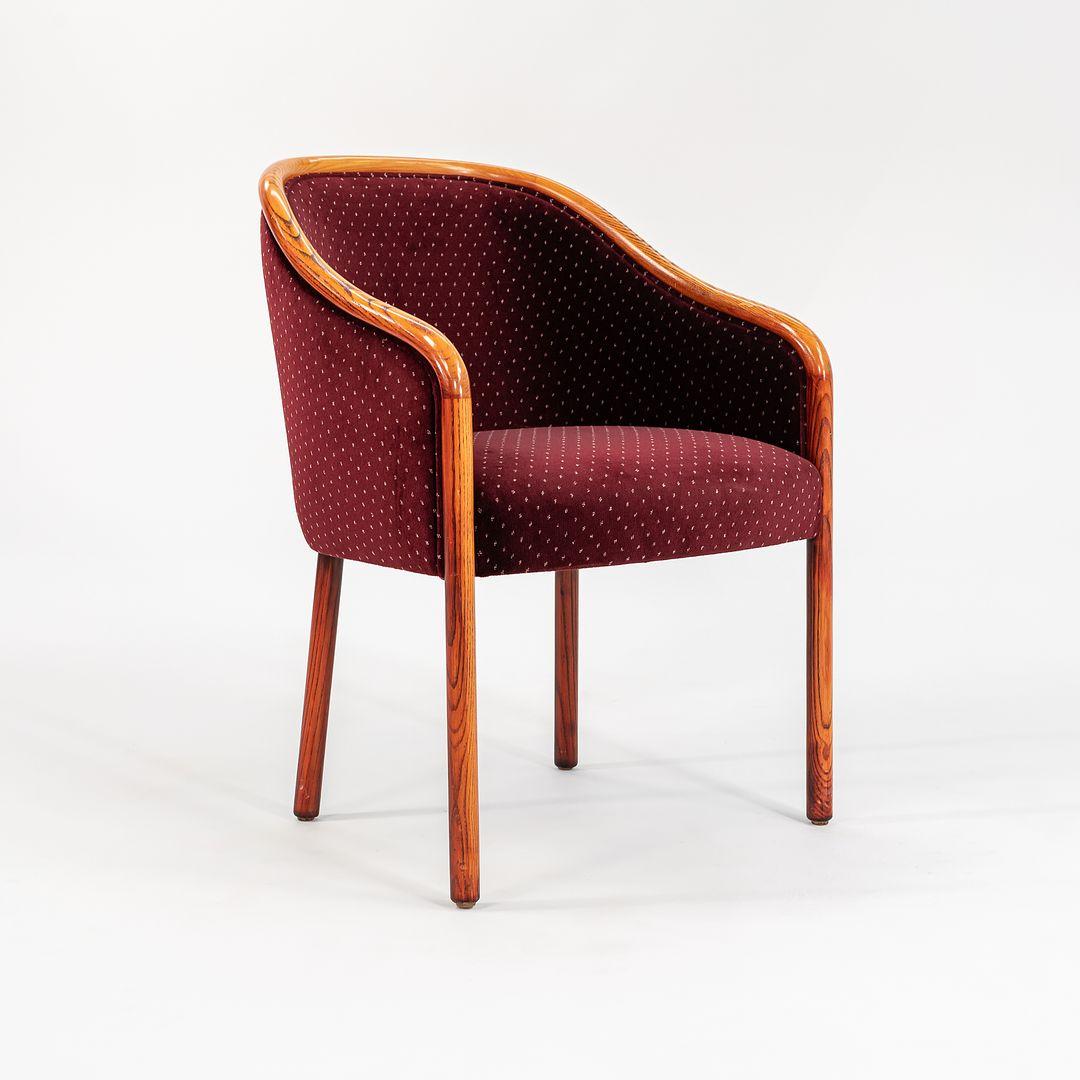 1982 Ward Bennett for Brickel Associates Bankers Chair in Lacquered Ash & Mohair For Sale 2