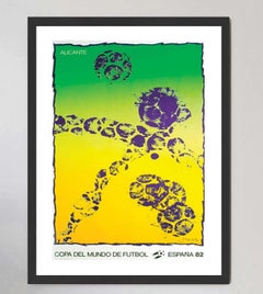 Affiche originale de la Coupe du monde 1982 en Espagne - Alicante, par Pierre Alenchinsky