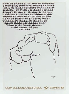 Affiche originale de la Coupe du monde 1982 en Espagne – Bilbao, par Eduardo Chillida