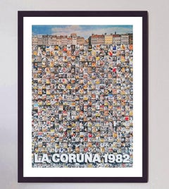 Affiche originale de la Coupe du monde 1982 en Espagne - La Corogne, par Erro
