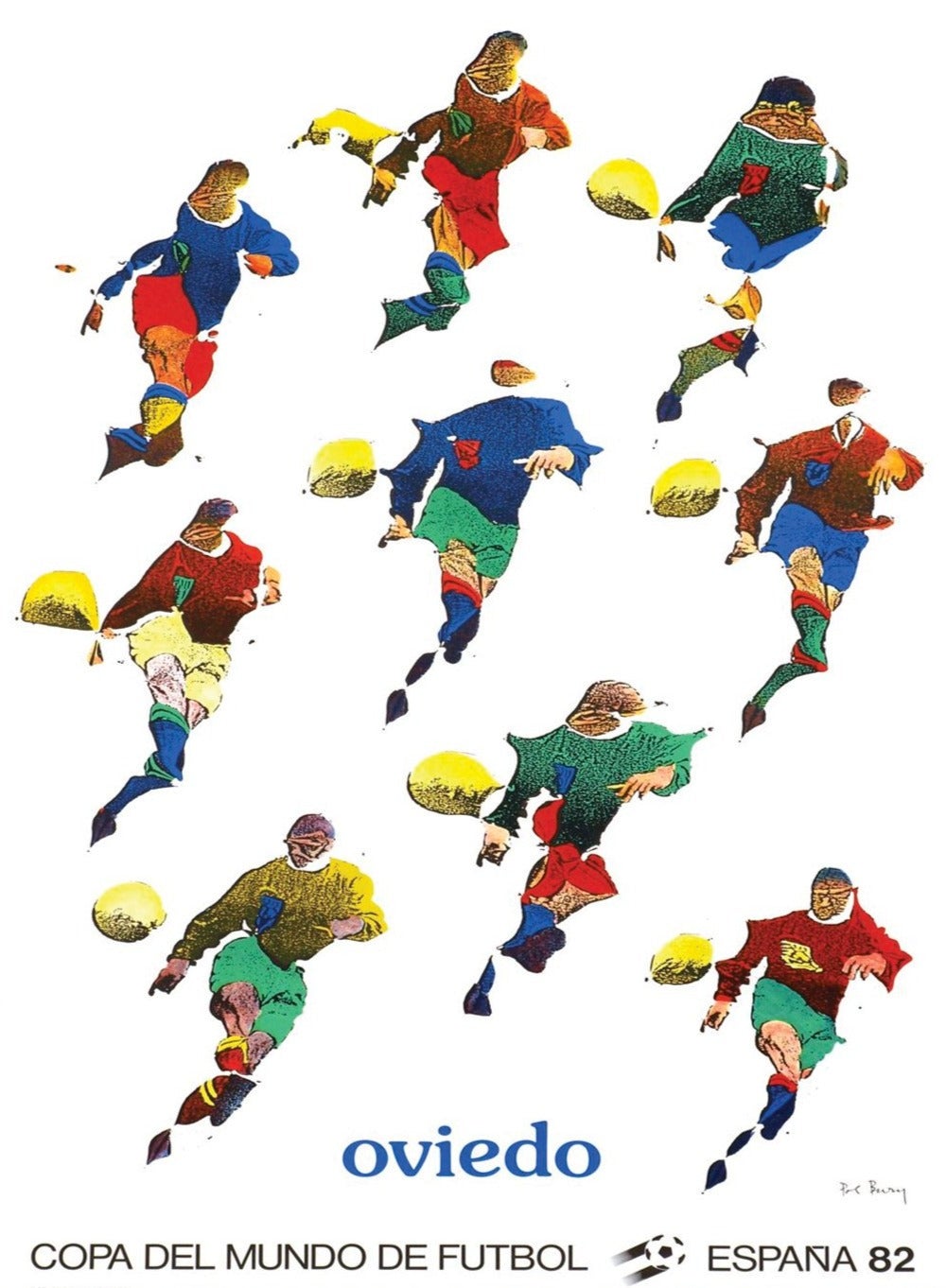 1982 World Cup Spain - Oviedo Original Poster by Pol Bury