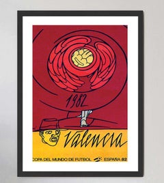 Affiche originale de la Coupe du monde 1982 en Espagne - Valence, par Valerio Adami