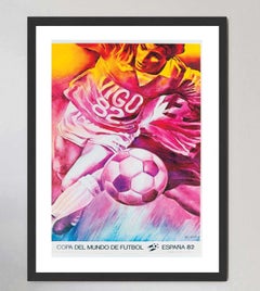 Affiche originale de la Coupe du monde 1982 en Espagne – Vigo, par Jacques Monory
