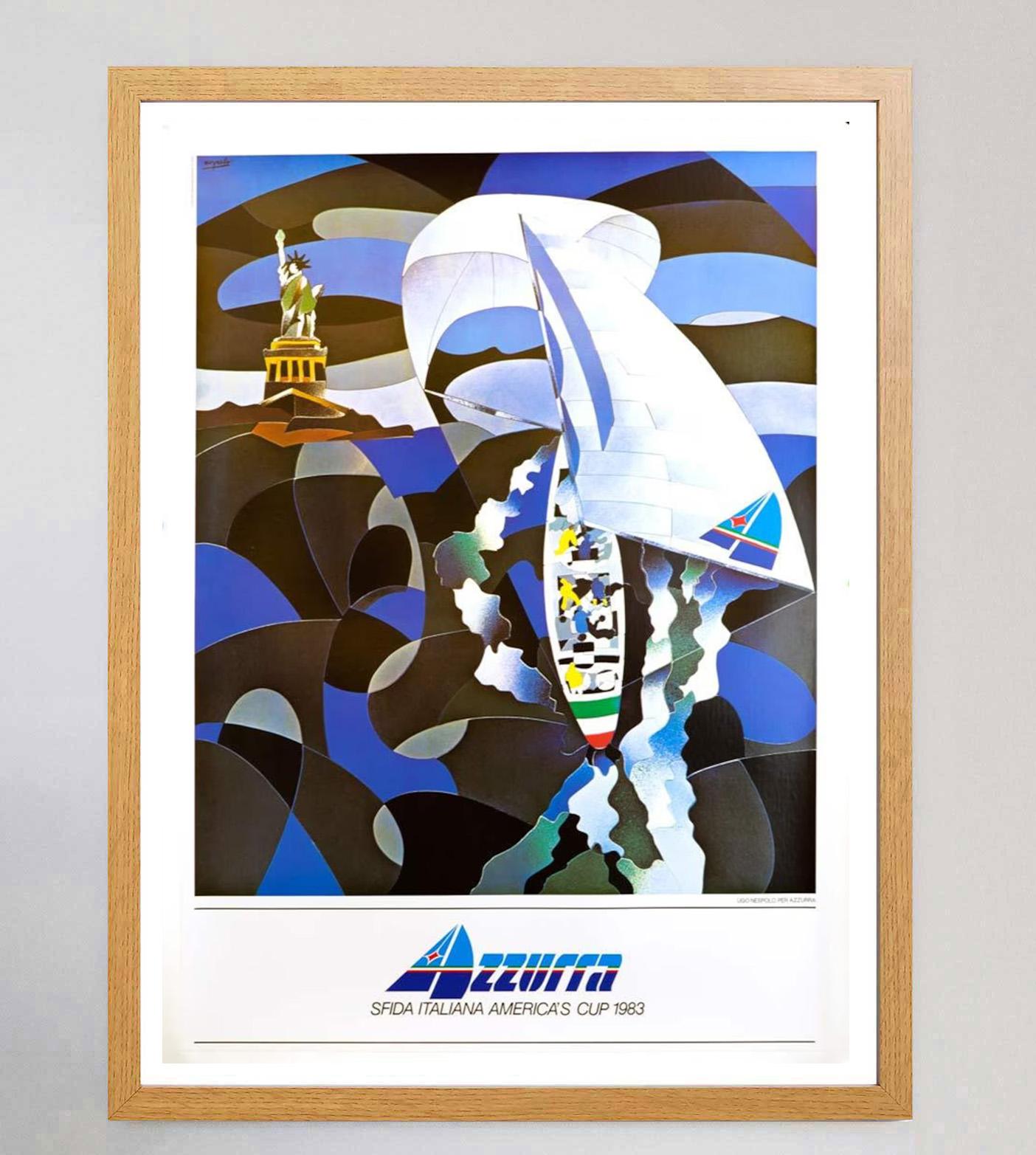 Italian 1983 America's Cup Original Vintage Poster For Sale