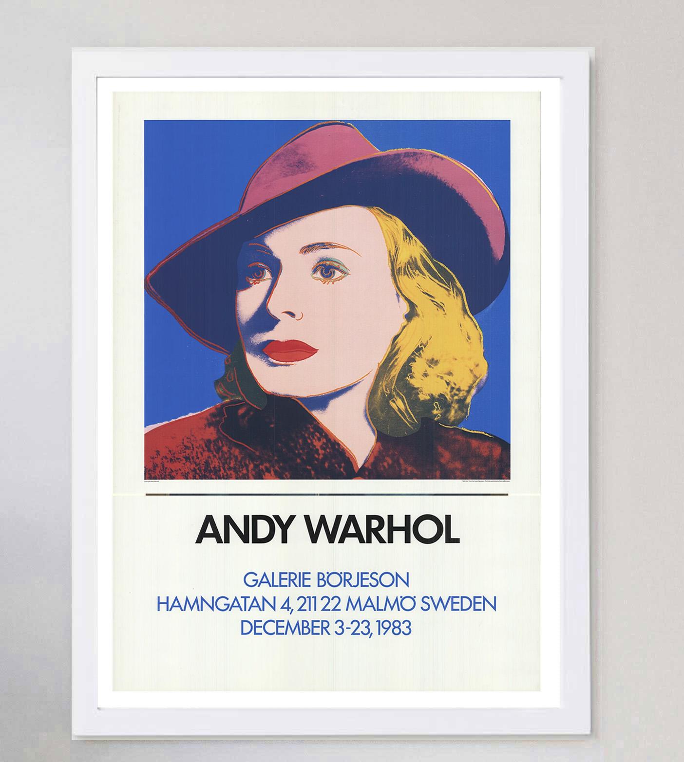 Affiche vintage originale d'Andy Warhol - Galerie Borjeson, 1983 Bon état - En vente à Winchester, GB