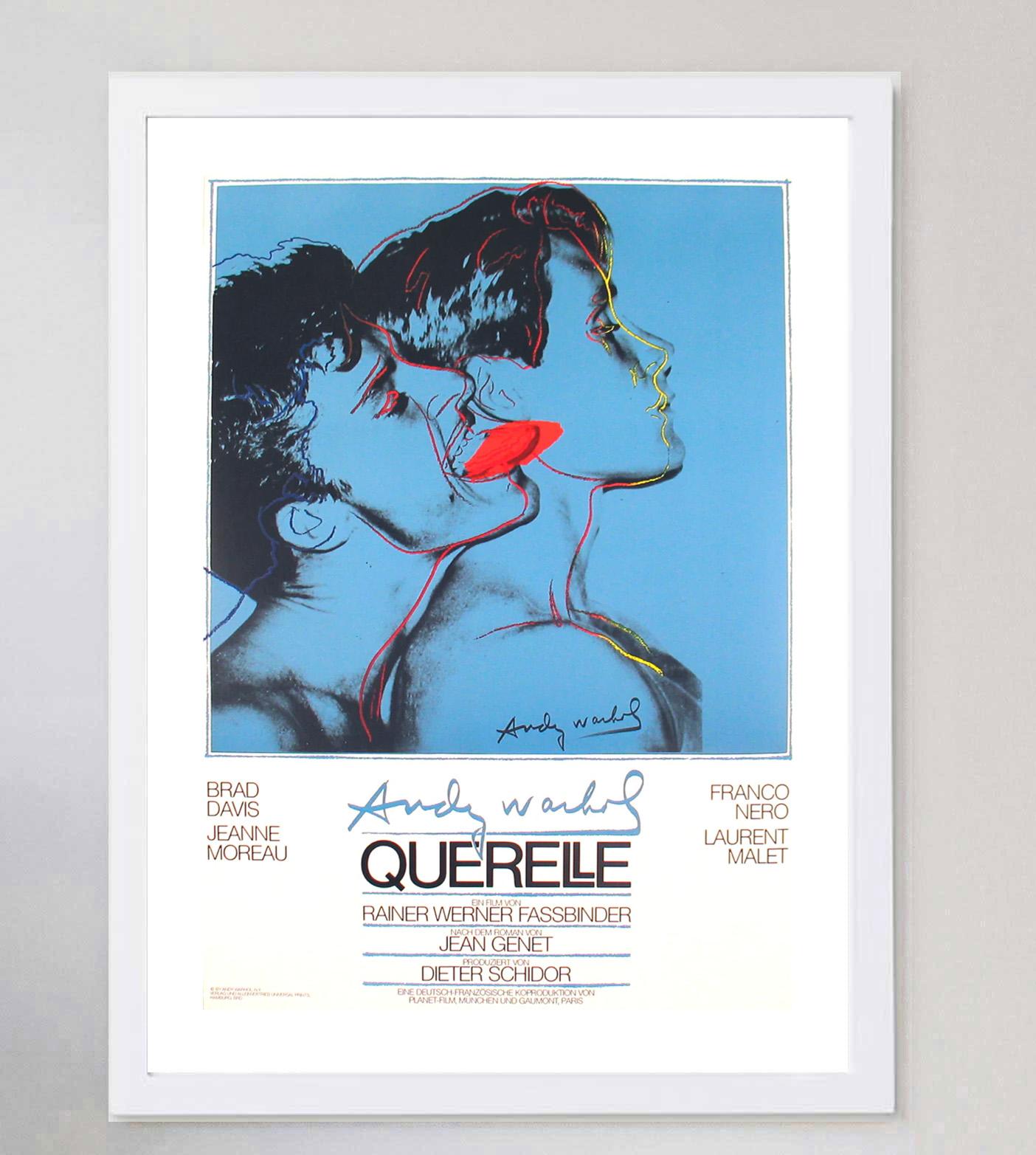 1983 Andy Warhol - Querelle (Blau) Original Vintage-Poster im Zustand „Gut“ im Angebot in Winchester, GB