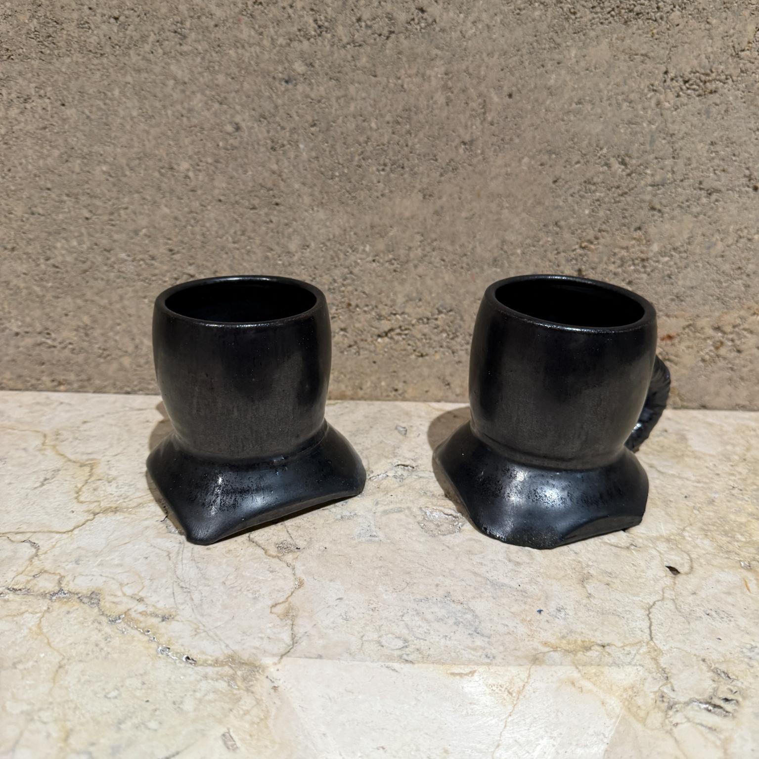 1983 Artsy Coffee Mugs Signed Pottery Melching For Sale 8