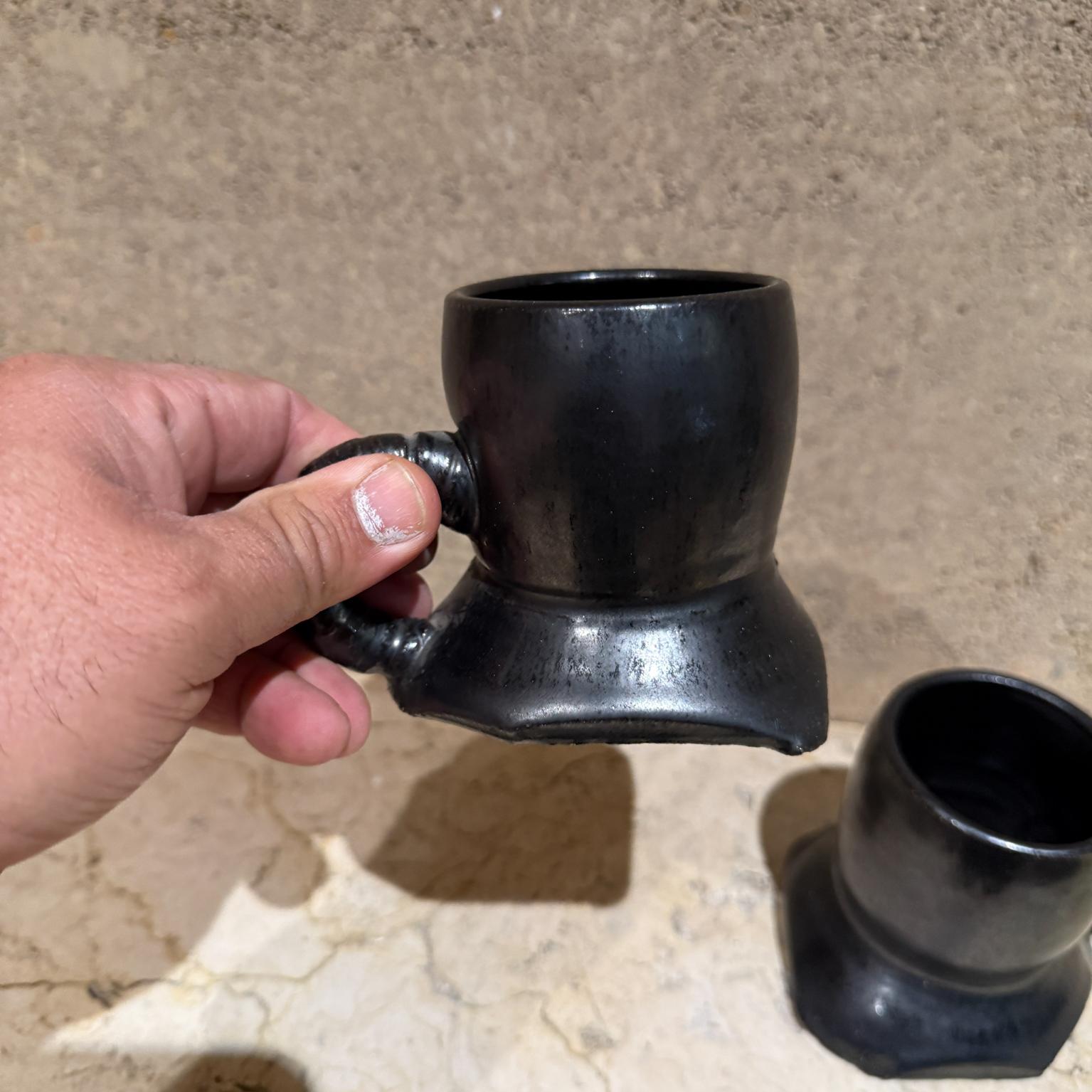 1983 Artsy Coffee Mugs Signed Pottery Melching For Sale 9