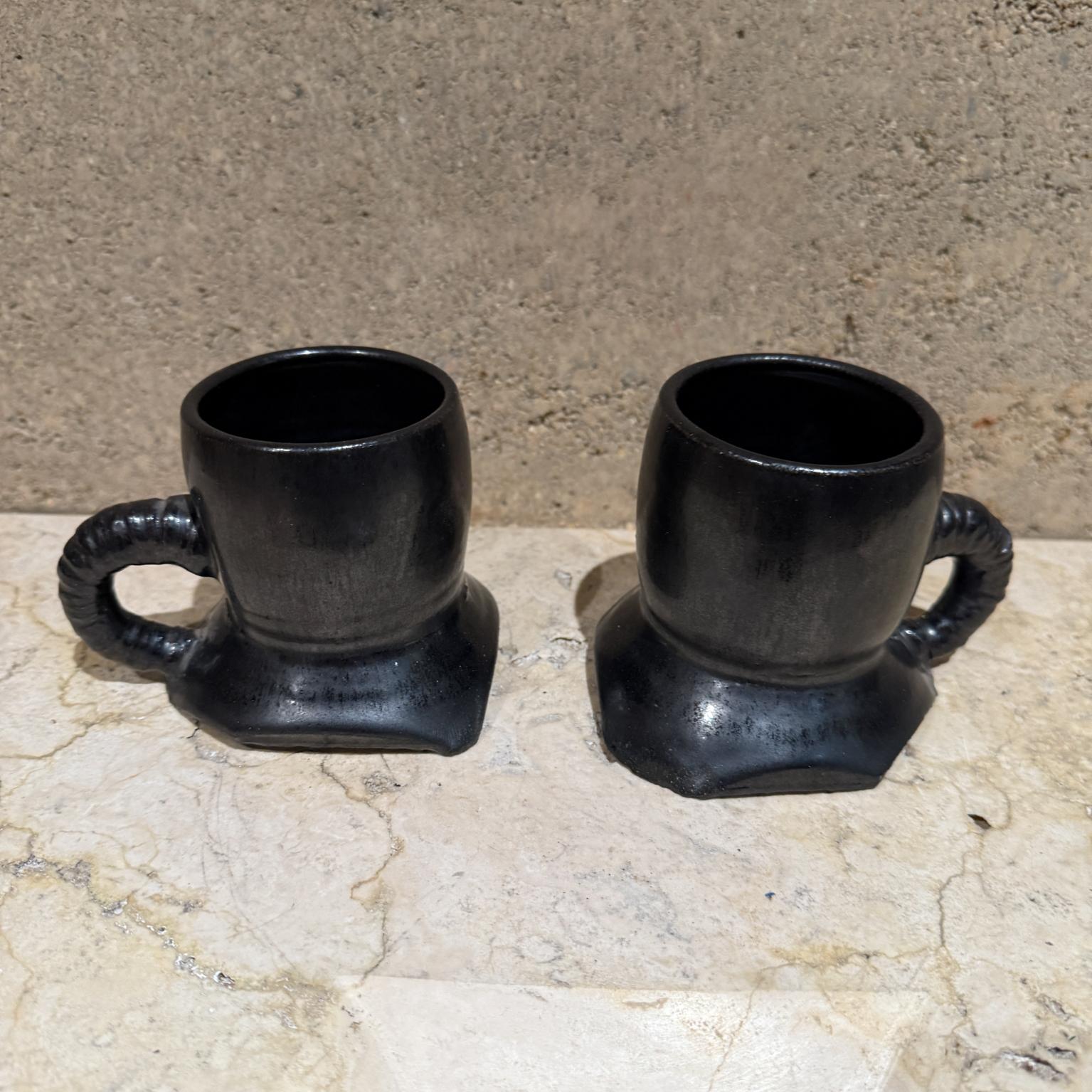 1983 Artsy Coffee Mugs Signed Pottery Melching For Sale 12