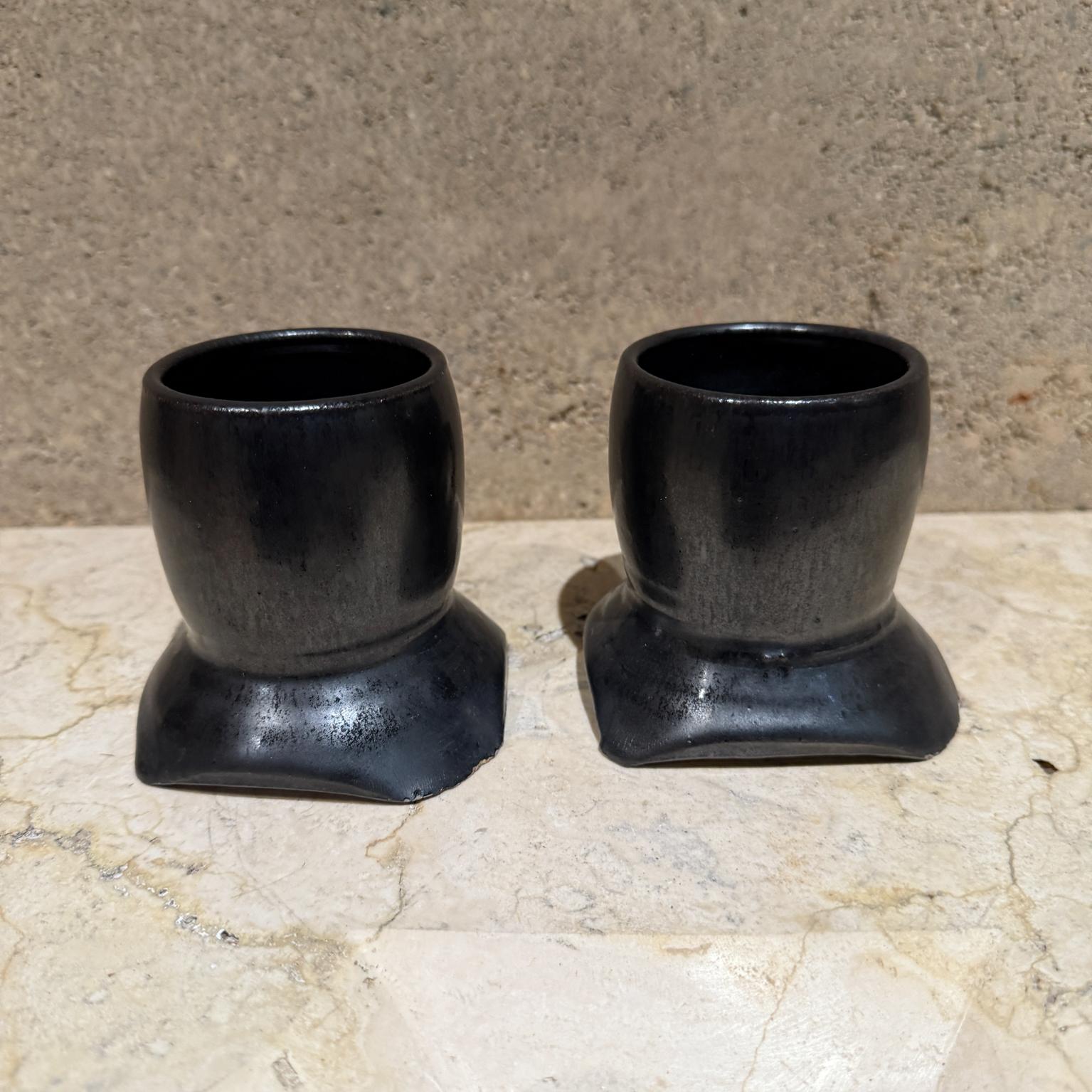 Late 20th Century 1983 Artsy Coffee Mugs Signed Pottery Melching For Sale