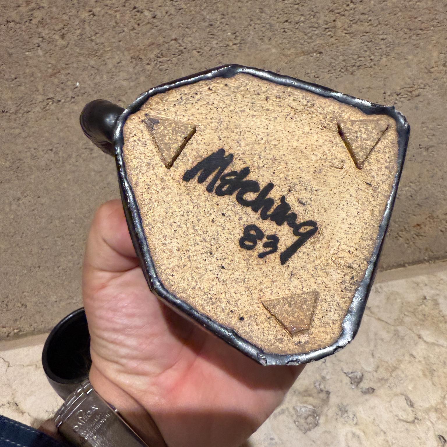 1983 Artsy Coffee Mugs Signed Pottery Melching For Sale 4