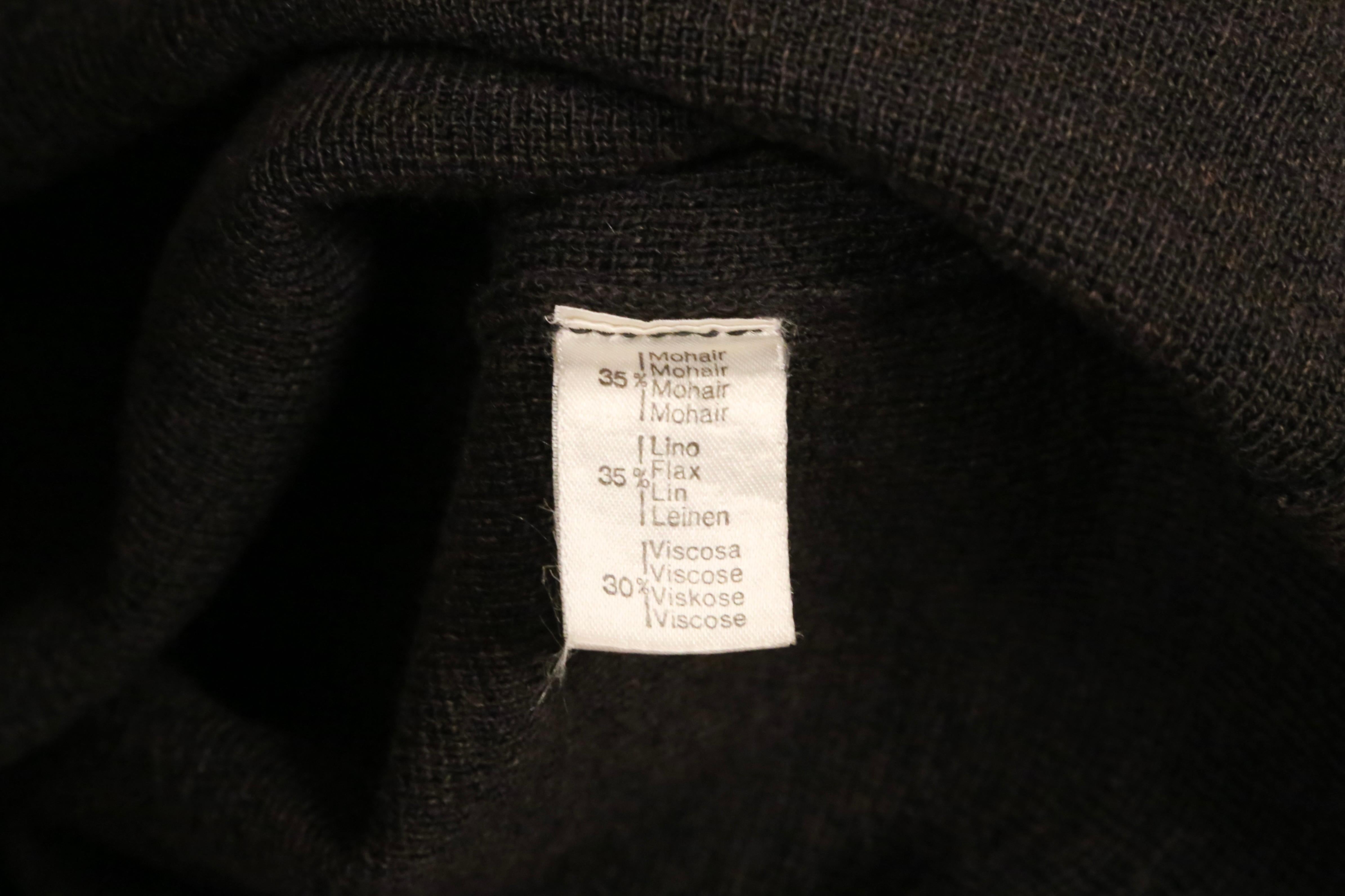 1983 AZZEDINE ALAIA, abito in maglia semitrasparente marrone intenso con illusione in vendita 12