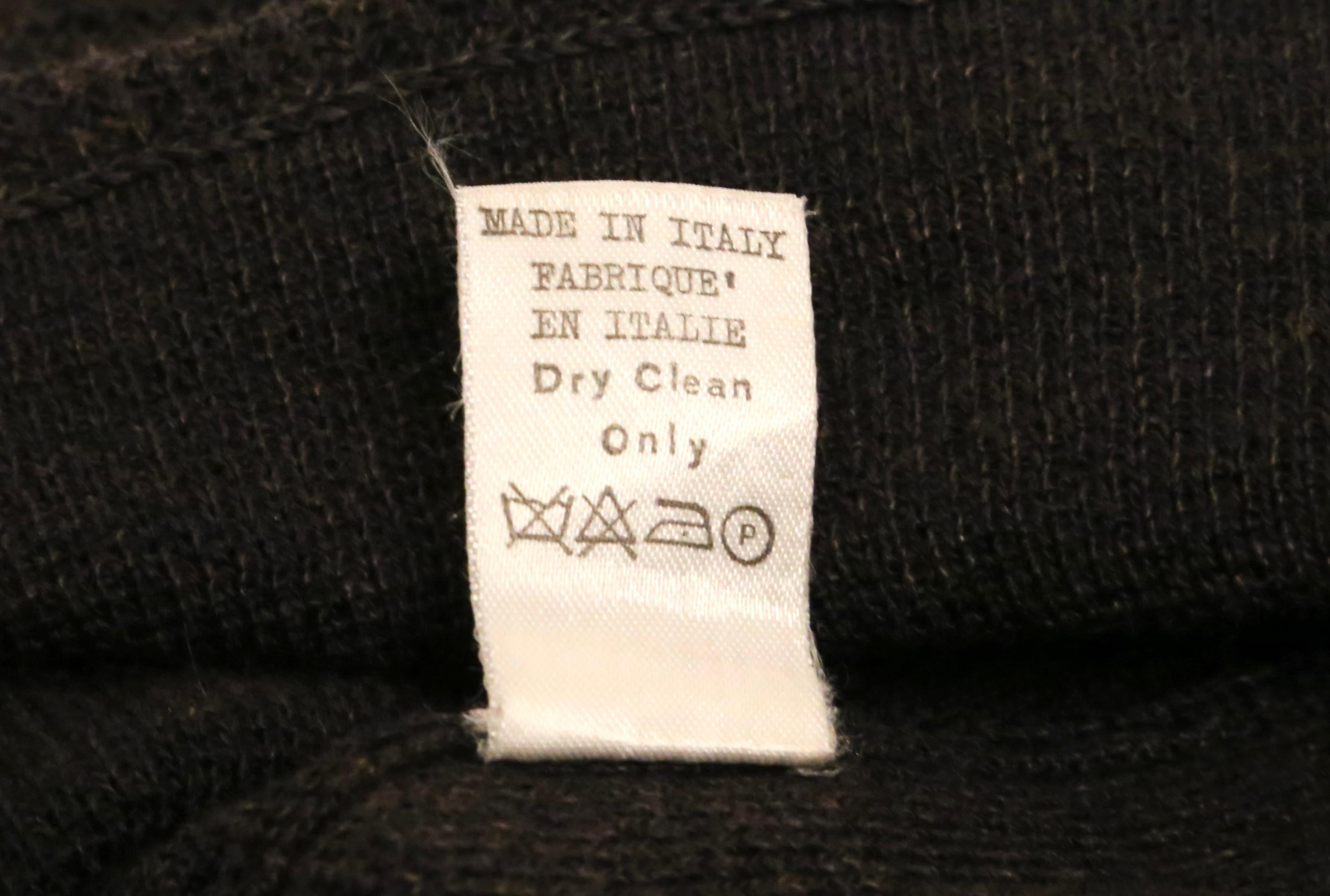 1983 AZZEDINE ALAIA, abito in maglia semitrasparente marrone intenso con illusione in vendita 13