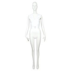 1983 AZZEDINE ALAIA white cotton pique RUNWAY wrap top