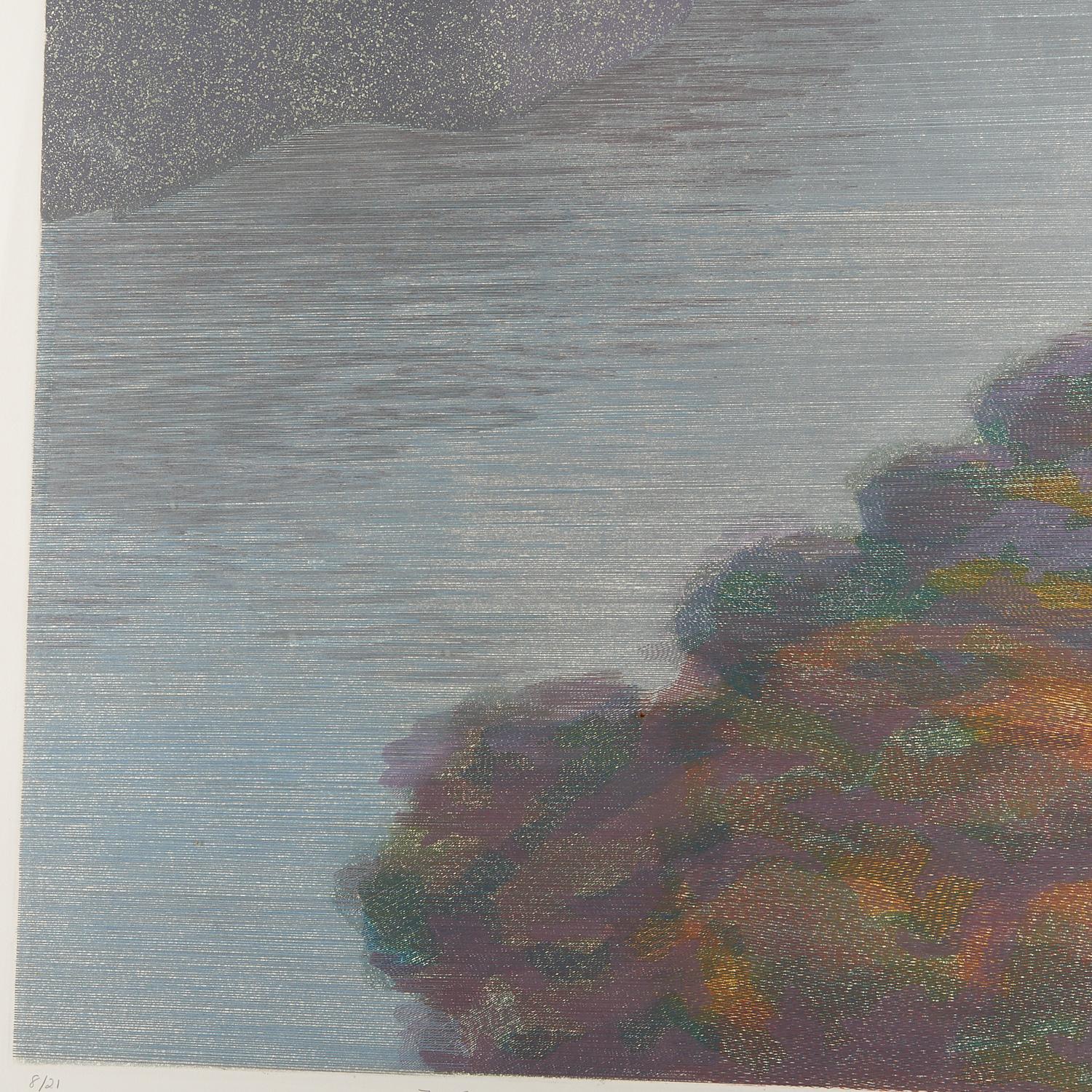 1983, Caroline Stone „The Susquehanna“, Radierung auf Papier, signiert und nummeriert (Moderne) im Angebot