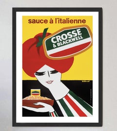1983 Crosse & Blackwell Italian Sauce - Villemot Original Vintage Poster