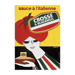 1983 Crosse 
Blackwell Italian Sauce - Villemot Poster originale d
epoca