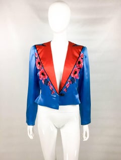 Dior by Marc Bohan Haute Couture Silk Satin Beaded Jacket, 1983