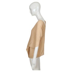 1983 ISSEY MIYAKE oversized off-the shoulder peach sweater