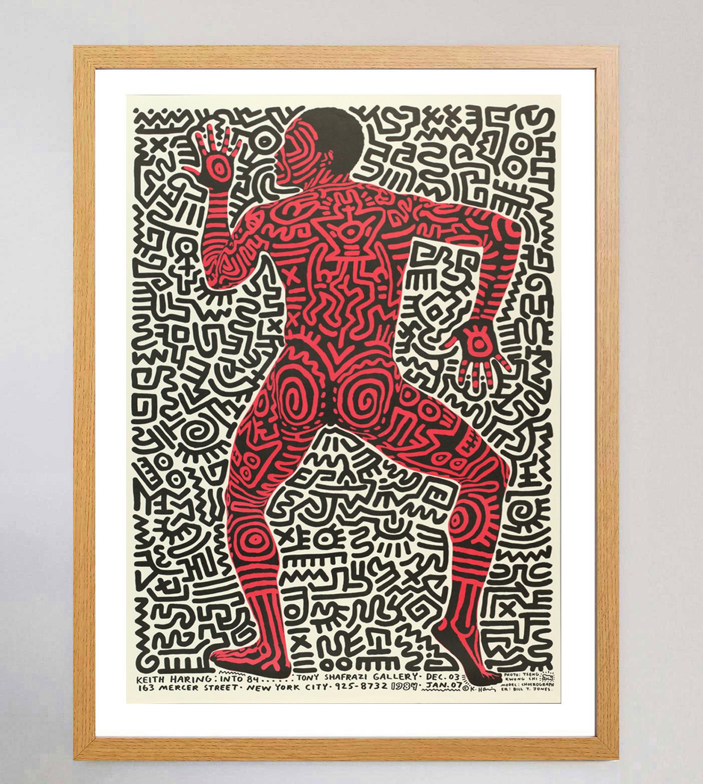 Américain 1983 Keith Haring, Into 84 Original Vintage Poster